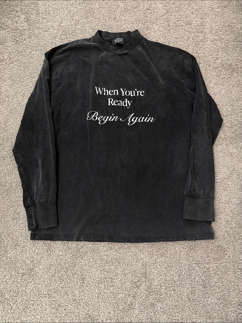 Brunette The Label Black Crewneck Tee size xs oversize fit. Super soft!!